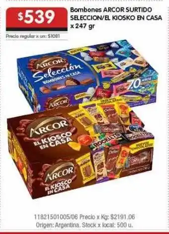 Disco Bombones Arcor Surtido Seleccion El Kiosko En Casa oferta