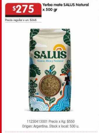 Disco Yerba Mate Salus Natural oferta