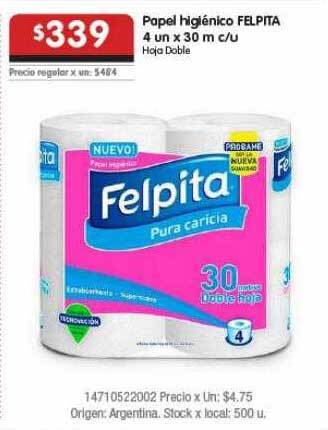 Disco Papel Higiénico Felpita oferta