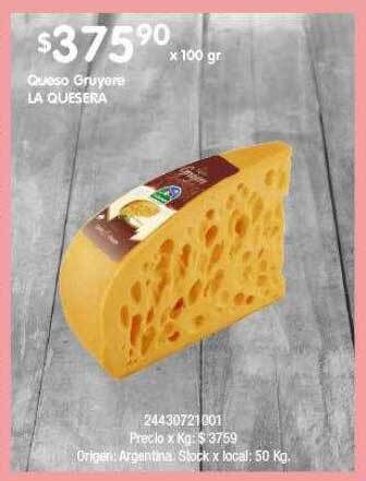 Disco Queso Gruyere La Quesera oferta