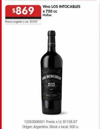 Disco Vino Los Intocables oferta