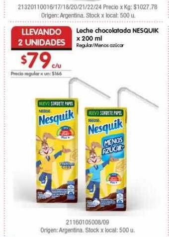 Disco Leche Chocolatada Nesquik oferta