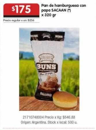 Disco Pan De Hamburguesa Con Papa Sacaan oferta