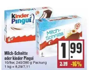 Supermercados DIA Milch-schnitte Oder Kinder Pingui oferta