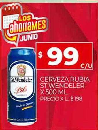 Supermercados DIA Cerveza Rubia St Wendeler oferta