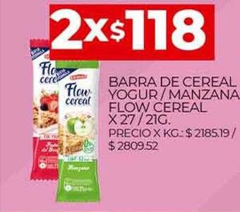 Supermercados DIA Barra De Cereal Yogur Manzana Flow Cereal oferta