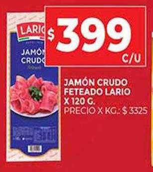 Supermercados DIA Jamón Crudo Feteado Lario oferta