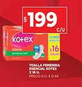 Supermercados DIA Toalla Femenina Esencial Kotex oferta
