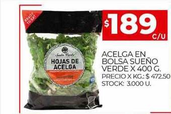 Supermercados DIA Acelga En Bolsa Sueño Verde oferta