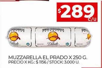 Supermercados DIA Muzzarella El Prado oferta
