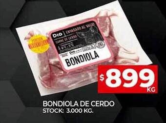 Supermercados DIA Bondiola De Cerdo oferta
