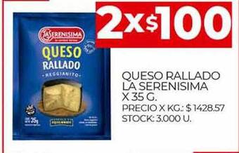 Supermercados DIA Queso Rallado La Serenisima oferta