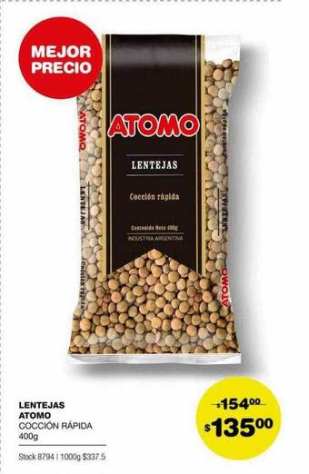 Atomo Conviene Lentejas Atomo oferta