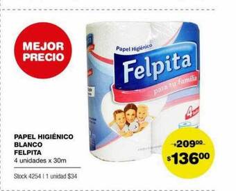 Atomo Conviene Papel Higiénico Blanco Felpita oferta