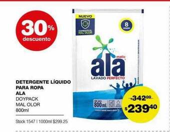 Atomo Conviene Detergente Líquido Para Ropa Ala 30% Descuento oferta