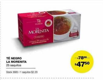 Atomo Conviene Té Negro La Morenita oferta