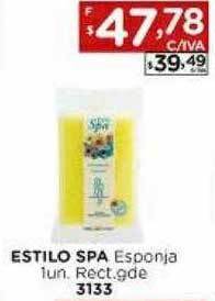 Hipermay Estilo Spa Esponja Rect Gde oferta