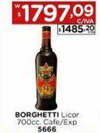 Hipermay Borghetti Licor Cafe Exp oferta