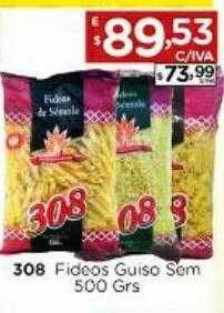 Hipermay 308 Fideos Guiso Sem oferta