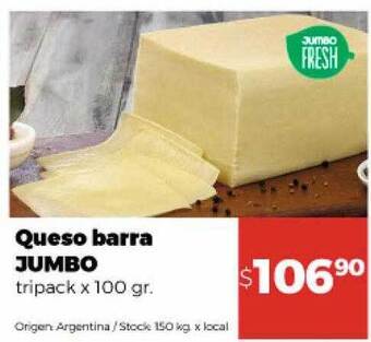 Disco Queso Barra Jumbo oferta