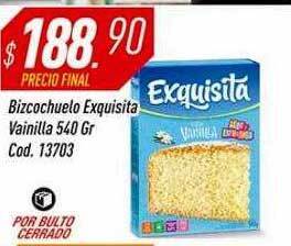 Supermercados Comodin Bizcochuelo Exquisita Vainilla oferta