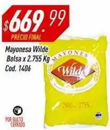 Mayonesa Wilde Bolsa