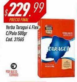 Supermercados Comodin Yerba Taragui 4 Flex C-palo oferta