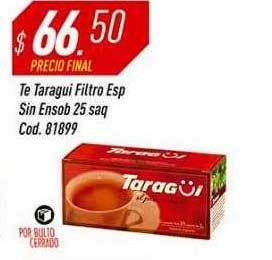 Supermercados Comodin Te Taragui Filtro Esp Sin Ensob oferta