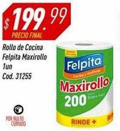 Supermercados Comodin Rollo De Cocina Felpita Maxirollo oferta