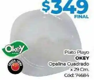Diarco Plato Payo Okey Opalina Cuadrado oferta