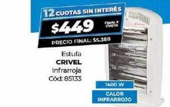Diarco Estufa Crivel Infrarroja oferta