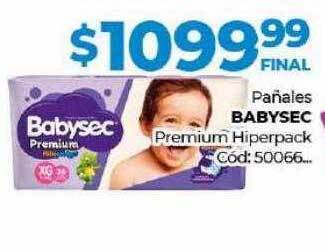 Diarco Pañales Babysec Premium Hiperpack oferta