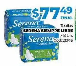 Diarco Toallas Serena Siempre Libre oferta