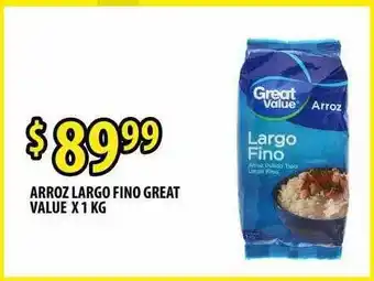 Punto Mayorista Arroz Largo Fino Great Value oferta