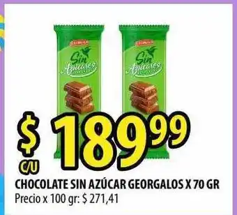 Punto Mayorista Chocolate Sin Azúcar Georgalos oferta