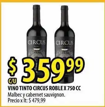 Punto Mayorista Vino Tinto Circus Roble oferta