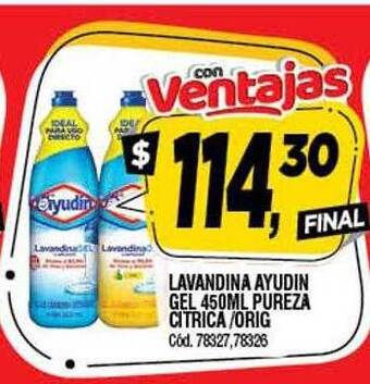 Supermercados Yaguar Lavandina Ayudin Gel Pureza Citrica-orig oferta