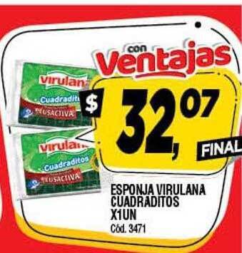 Supermercados Yaguar Esponja Virulana Cuadraditos oferta