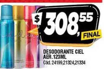 Supermercados Yaguar Desodorante Ciel Aer oferta
