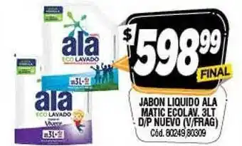 Supermercados Yaguar Jabon Liquido Ala Matic Ecolav. D-p Nuevo V-frag oferta