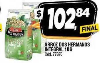 Supermercados Yaguar Arroz Dos Hermanos Integral oferta