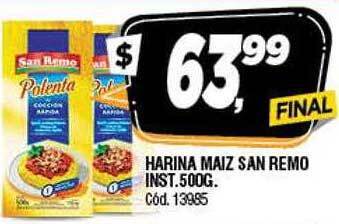 Supermercados Yaguar Harina Maiz San Remo Inst oferta