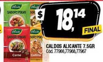 Supermercados Yaguar Caldos Alicante oferta