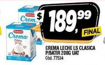 Supermercados Yaguar Crema Leche Ls Clasica P-batir oferta