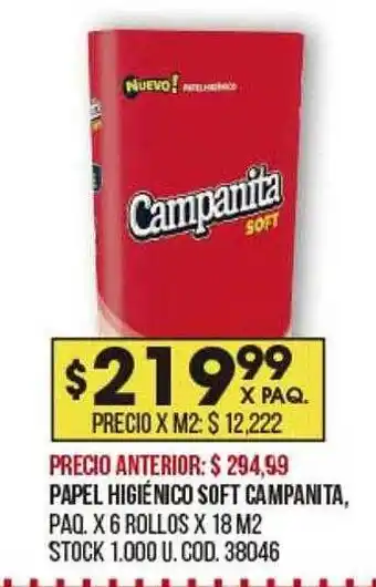 Coto Papel Higiénico Soft Campanita oferta