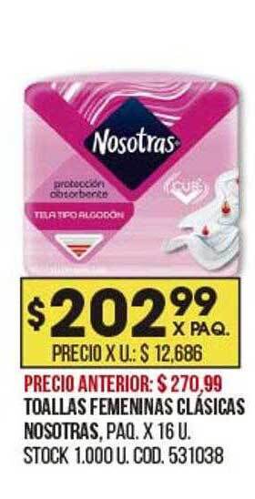 Coto Toallas Femeninas Clásicas Nosotras oferta