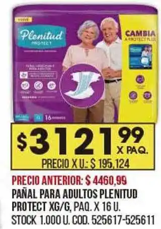 Coto Pañal Para Adultos Plenitud Protec oferta