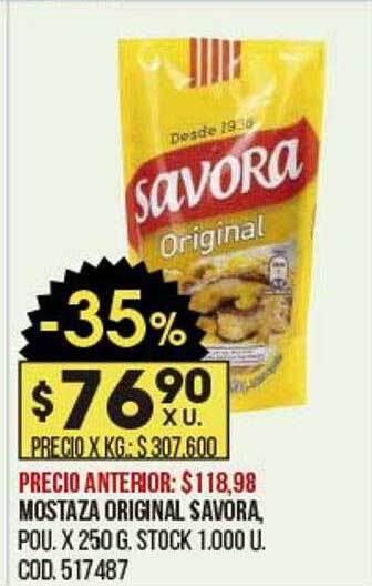 Coto Mostaza Original Savora oferta