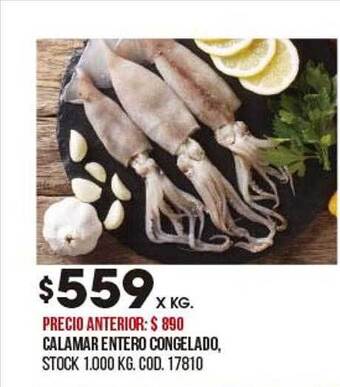 Coto Calamar Entero Congelado oferta