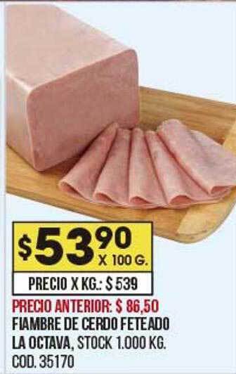 Coto Fiambre De Cerdo Feteado La Octava oferta
